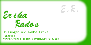 erika rados business card